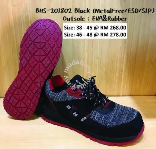 Black Hammer Low Cut Safety Shoe With ESD / Kasut